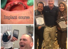Jose Villa & Dr. Claudia Piccolo With Implant Certificate
